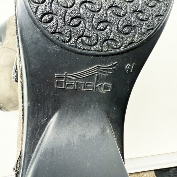 Dansko Gray Suede Closed Back Clogs Comfort Shoes Size EU 41/US Size 10.5-11 EUC - Picture 9 of 10